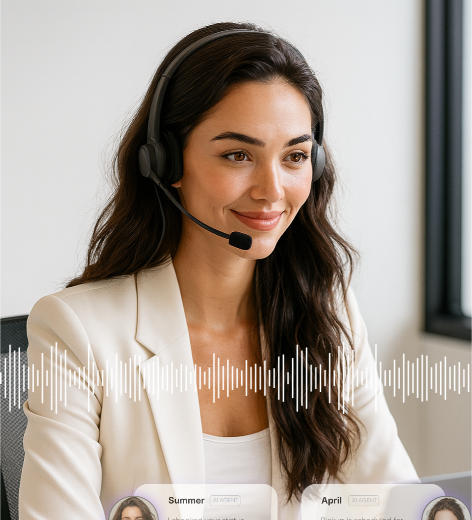 A dealer team member working with AI employees handling calls